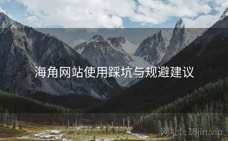 海角网站使用踩坑与规避建议