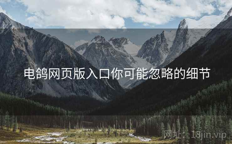 电鸽网页版入口你可能忽略的细节