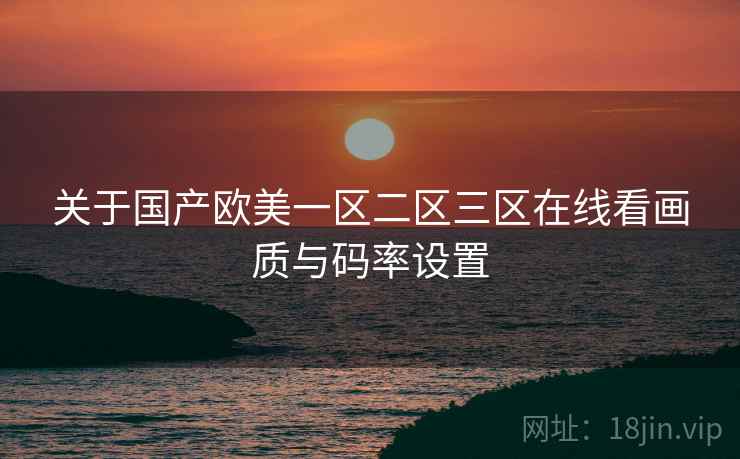 关于国产欧美一区二区三区在线看画质与码率设置