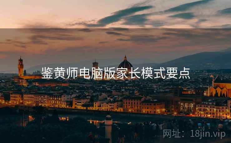 鉴黄师电脑版家长模式要点