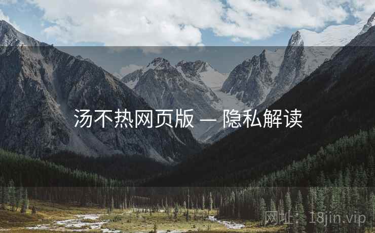 汤不热网页版 — 隐私解读