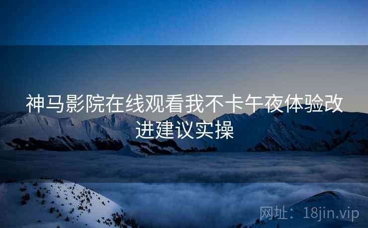 神马影院在线观看我不卡午夜体验改进建议实操