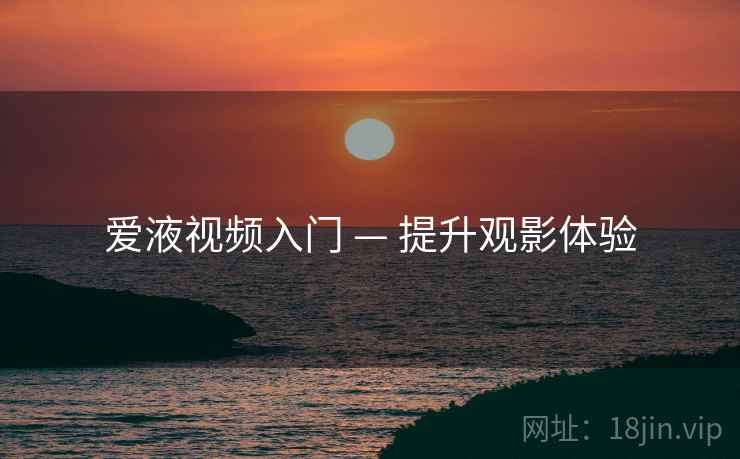 爱液视频入门 — 提升观影体验