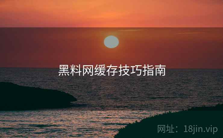 黑料网缓存技巧指南