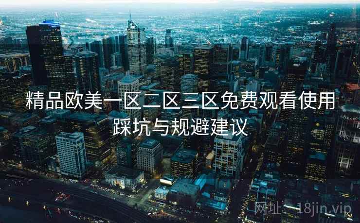 精品欧美一区二区三区免费观看使用踩坑与规避建议